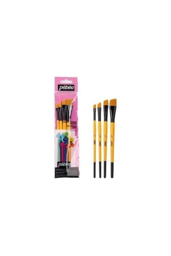 Pebeo Fırça Seti Angular No:1/4-3/8-1/2-5/8 4 Lü Fırça Seti SET-9 ürün görseli 1