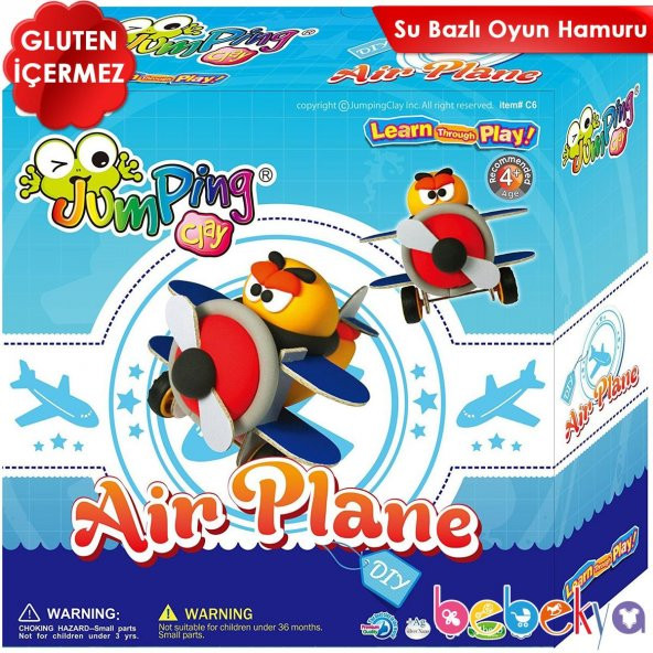 Jumping Clay Kendi Oyuncağını Kendin Yap Modelleme Oyun Hamuru Seti Uçak ürün görseli 1