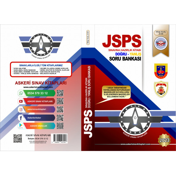 JSPS Sınavına Hazırlık Kitabı Doğru/Yanlış Soru Bankası ürün görseli 1