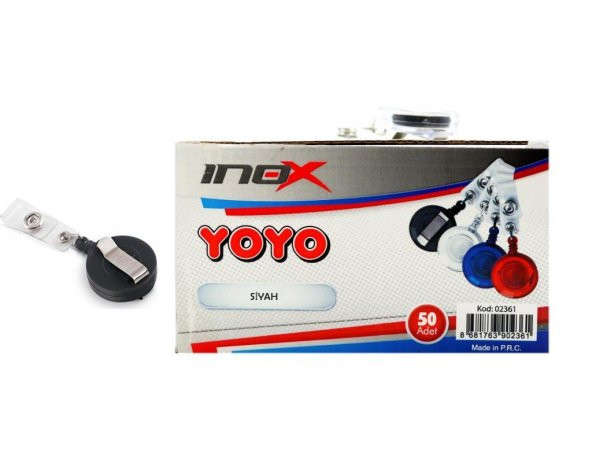 INOX YOYO  KART AKSESUARI YUVARLAK SIYAH 50 LI ürün görseli 1