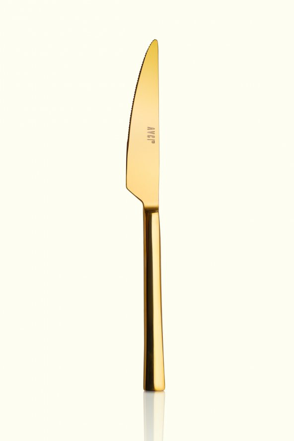 Klas Titanyum Parlak Gold 12 Adet Yemek Bıçağı 18/10 Paslanmaz Çelik ürün görseli 1