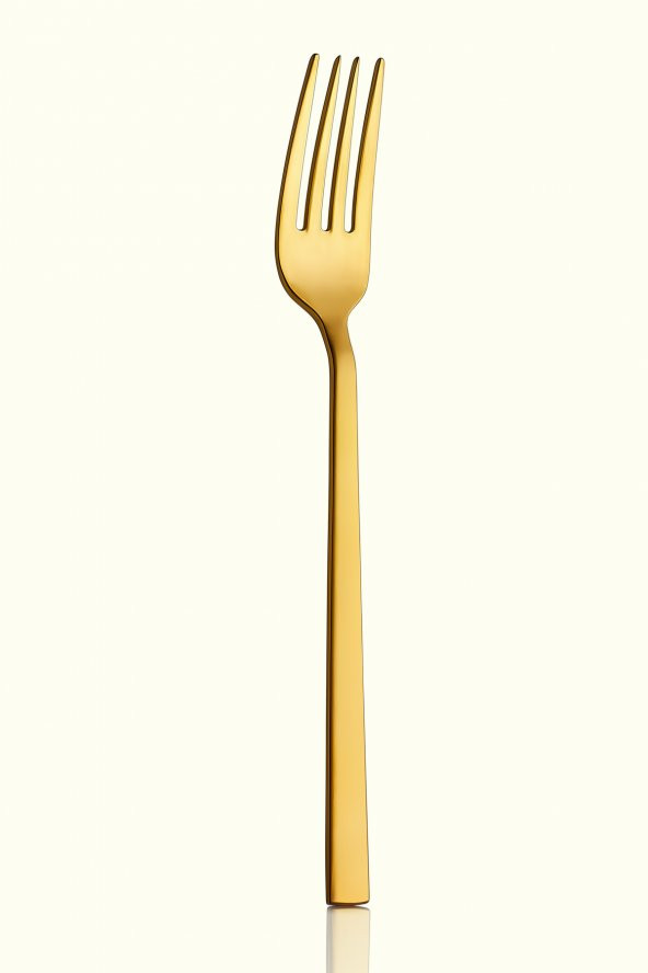 Klas Titanyum Mat Gold 6 Adet Yemek Çatalı 18/10 Paslanmaz Çelik 3 mm ürün görseli 1
