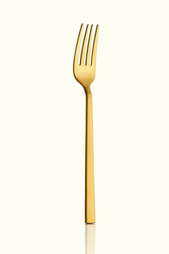Klas Titanyum Mat Gold 6 Adet Tatlı Çatalı 18/10 Paslanmaz Çelik 2,5 mm ürün görseli 1