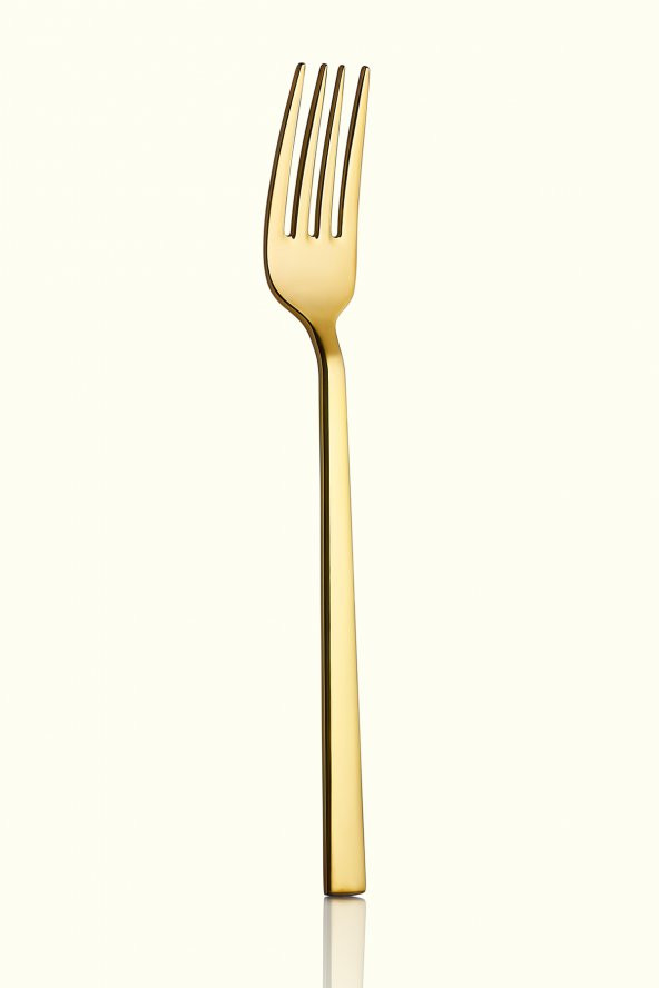 Klas Titanyum Parlak Gold 12 Adet Tatlı Çatalı 18/10 Paslanmaz Çelik 2,5 mm ürün görseli 1