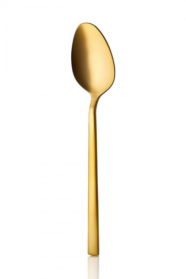 Klas Titanyum Mat Gold 12 Adet Tatlı Kaşığı 18/10 Paslanmaz Çelik 2,5 mm ürün görseli 1