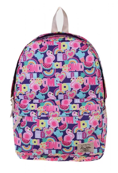 Kaukko Nature Flamingo OMG Baskılı İlk ve Ortaokul Sırt Çantası ürün görseli 1