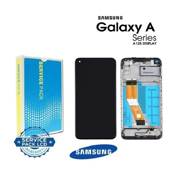 Samsung A125 A12 Lcd Ekran + Dokunmatik Çıtalı 100 Kvk Orjinal ürün görseli 1