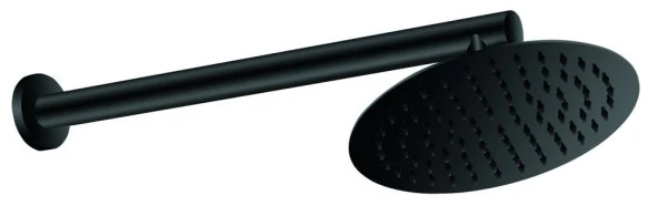 Gpd Ankastre Duş Başlığı Oval Slim Metal 20 Cm Siyah ADS28-S ürün görseli 1