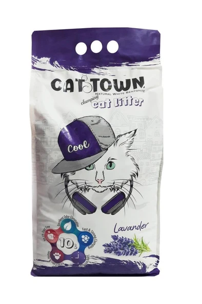 Cat Town Topaklaşan Kedi Kumu Lavanta İnce Taneli 10 Lt ürün görseli 1