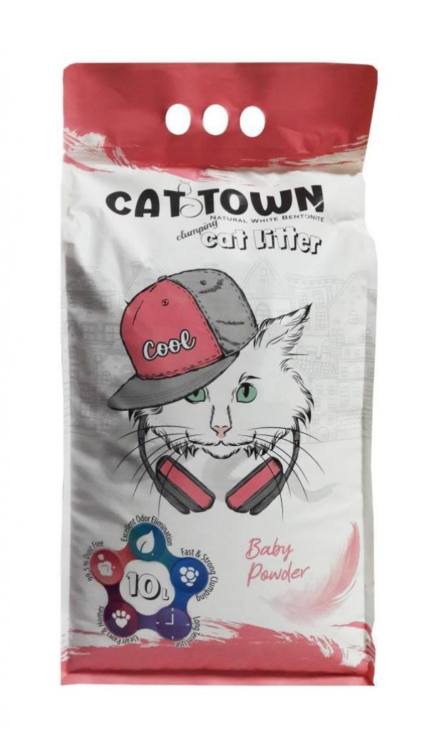 Cat Town Topaklaşan Kedi Kumu Bebek Pudralı İnce Taneli 10 Lt ürün görseli 1