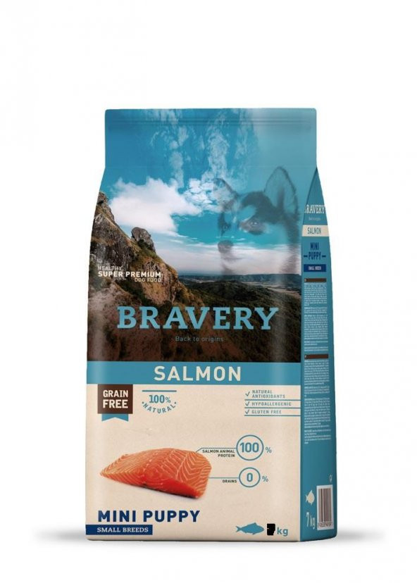 Bravery Tahılsız Somonlu Küçük Irk Yavru Köpek Maması 7 Kg/ ürün görseli 1