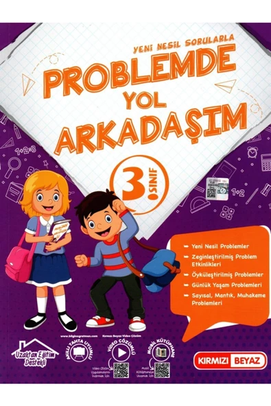 Kırmızı Beyaz 3. Sınıf Yeni Nesil Sorularla Problemde Yol Arkadaşım ürün görseli 1
