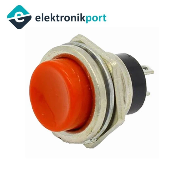 16mm Kırmızı Push Buton Metal DS-212 IC-180 ürün görseli 1