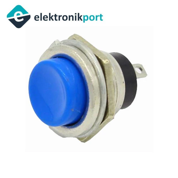 16mm Mavi  Push Buton Metal DS-212 IC-180 ürün görseli 1