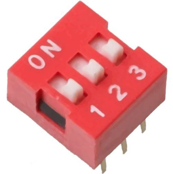 3lü Dip Switch ON-OFF Kırmızı ürün görseli 1