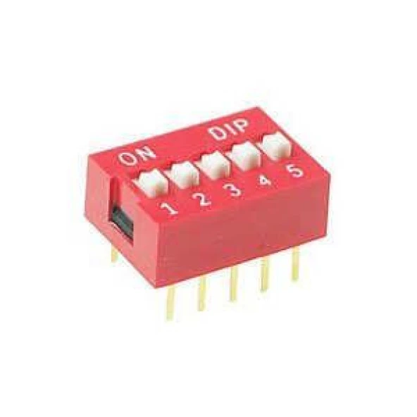5li Dip Switch ON-OFF Kırmızı ürün görseli 1