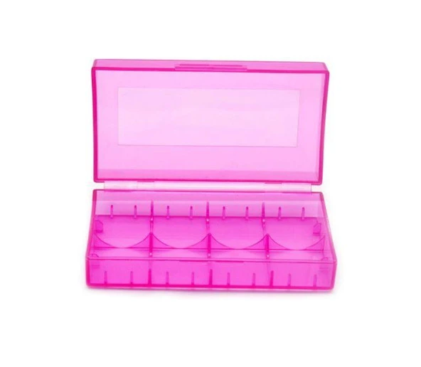 Plastik Pil Taşıma Kutusu Pembe 18650 - Resim 2