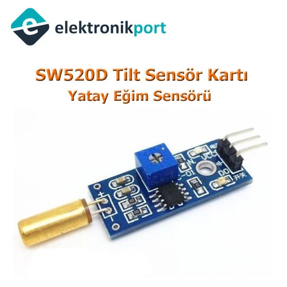 SW520D Tilt Sensör Kartı 3 Pin (Eğim Sensörü - Yatay) ürün görseli 1