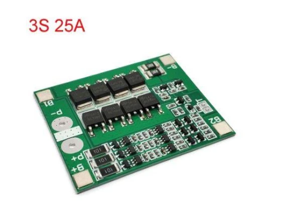 3S 25A 11,1V BMS Koruma Kartı Lityum Batarya 18650 Li-ion Lipo Protection Module ürün görseli 1