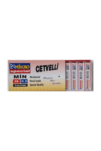 Min Cetvelli 2b Kalem Ucu 75mm 24 Tüp M-750 Paket ürün görseli 1