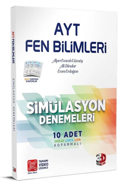 Ayt 3d Fen Bilimleri Tamamı Video Çözümlü Simülasyon Denemeler ürün görseli 1