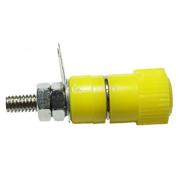 4mm Born Jak Dişi Soket Orta Boy Sarı Banana Jack Uyumlu ürün görseli 1