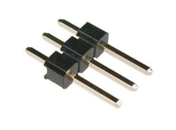 1x3 Header Erkek 10 Adet Siyah 2,54mm 180 Derece Black ürün görseli 1