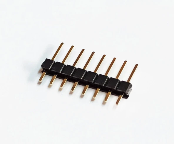 1x8 Header Erkek 10 Adet Siyah 2,54mm 180 Derece Black ürün görseli 1