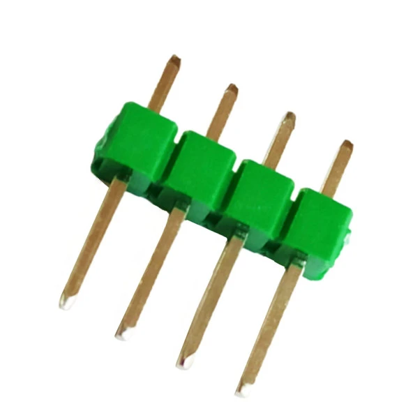 1x4 Header Erkek 10 Adet Yeşil 2,54mm 180 Derece Green ürün görseli 1