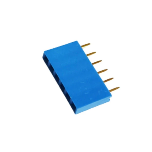 1x6 Header Dişi 10 Adet Mavi 2,54mm 180 Derece Blue ürün görseli 1