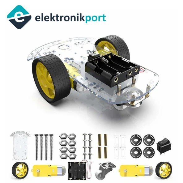 2WD Robot Araba Kiti Arduino ürün görseli 1