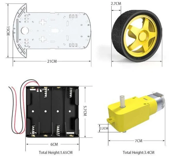 2WD Robot Araba Kiti Arduino - Resim 4