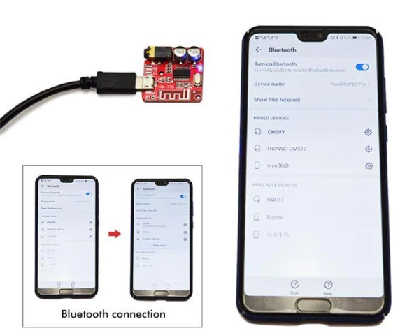 Bluetooth Ses Alıcı Modülü 4.1 Stereo mp3 Decoder - Resim 2