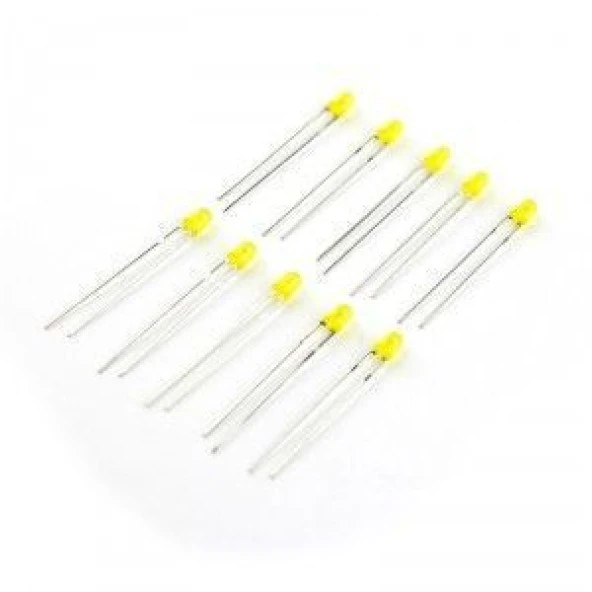 LED 3mm Sarı Difused (10 Adet) ürün görseli 1
