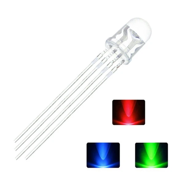 RGB Led 5mm Ortak Katot Common Cathode Katod ürün görseli 1