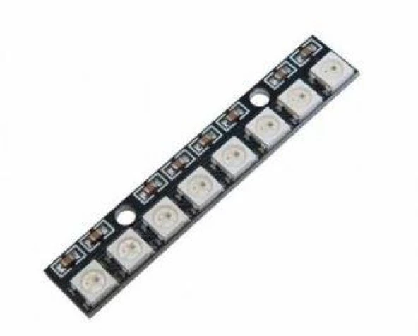 WS2812B NeoPixel 8′li Şerit WS2812 Full Color RGB LED Module [Neo Pixel] [8 Bit] ürün görseli 1