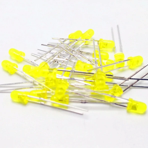 Led 5mm Sarı Difused 10 Adet ürün görseli 1