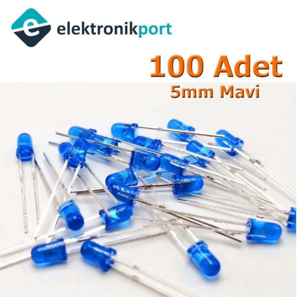Led 5mm Mavi Difused 100 Adet ürün görseli 1