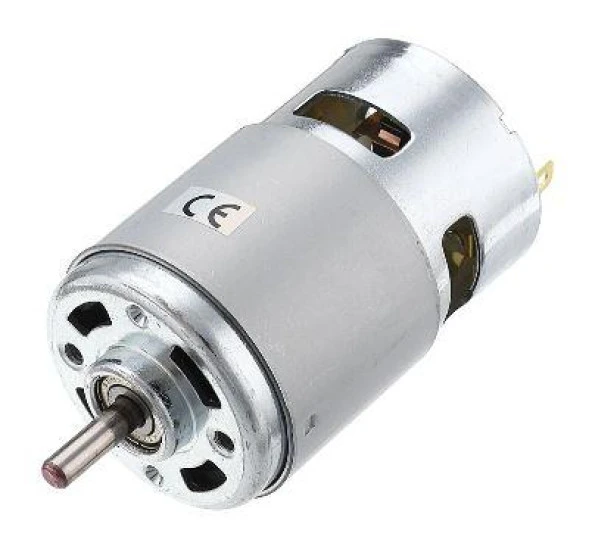 RS 775 DC Motor Rulmanlı 12-36 Volt 6000 RPM Şarjlı Matkap – CNC Motoru ürün görseli 1