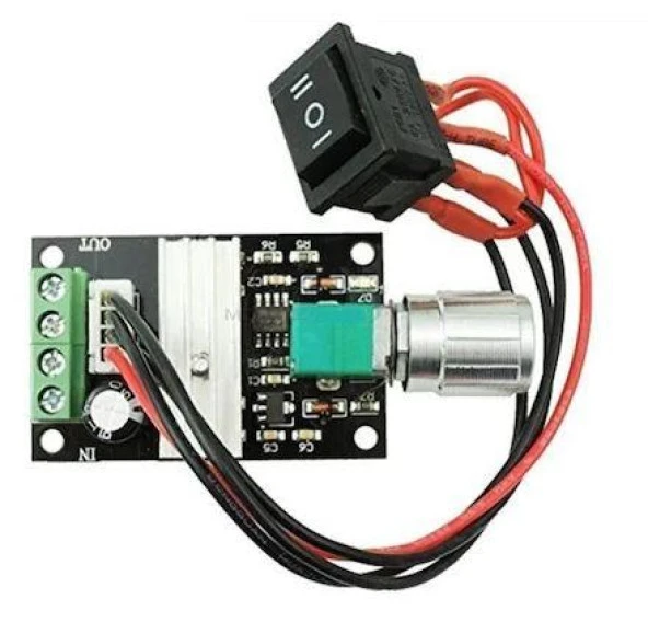 DC Motor Sürücü Dimmer + PWM Motor Hız Kontrol 6V 12V 24V 3A 80W: ürün görseli 1