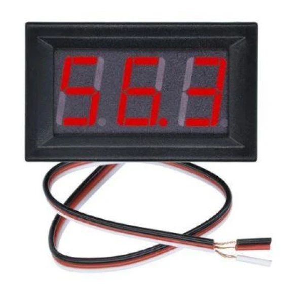 Voltmetre DC 0-100V Panel Tip Kırmızı 0,56 İnch ürün görseli 1