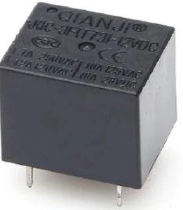 Röle 12V DC Siyah Qianji  / JQC-3F(T73 ürün görseli 1