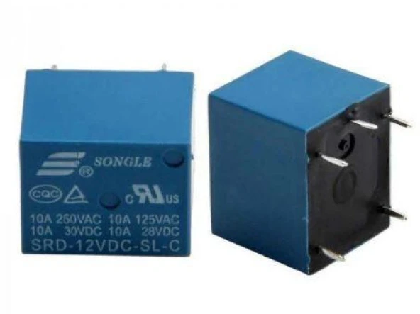 Songle Röle 12V DC Mavi 5 Pin 250V 10A ürün görseli 1
