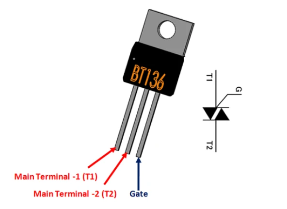 BT136-600 Triyak 4A 600V - Resim 2