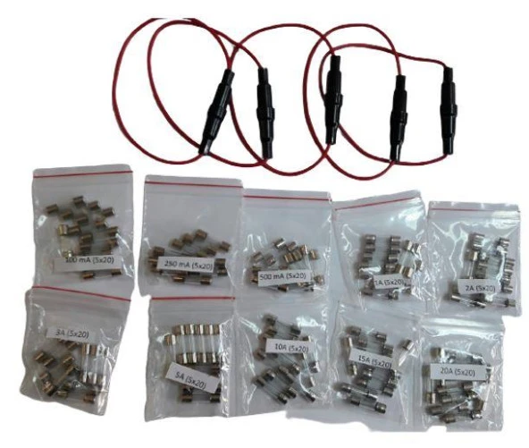 Cam Sigorta Seti 5x20 mm 100 Adet ürün görseli 1