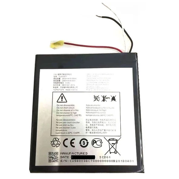 Alcatel 1T 7" (8068) Tablet Bataryası, Pili TLp025F7 (Outlet) ürün görseli 1