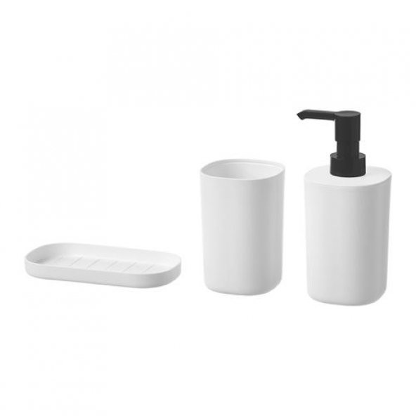 Banyo Sabunluk Seti IKEA Beyaz Sıvı Sabunluk Takımı ürün görseli 1