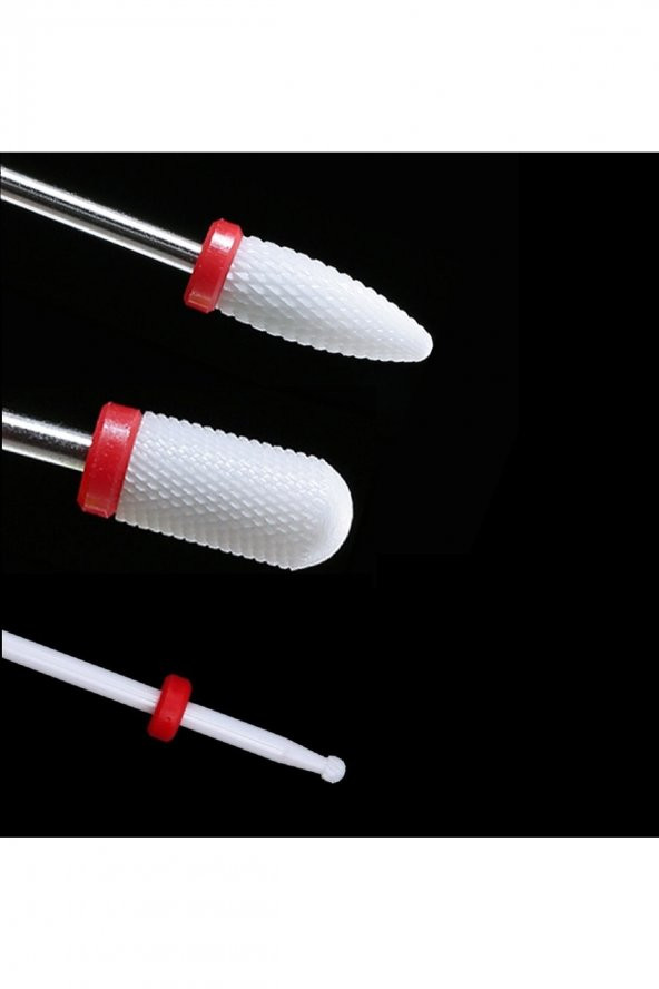 3lü Set Profesyonel Seramik Manikür Pedikür Freze Ucu 2.35 Mm ürün görseli 1