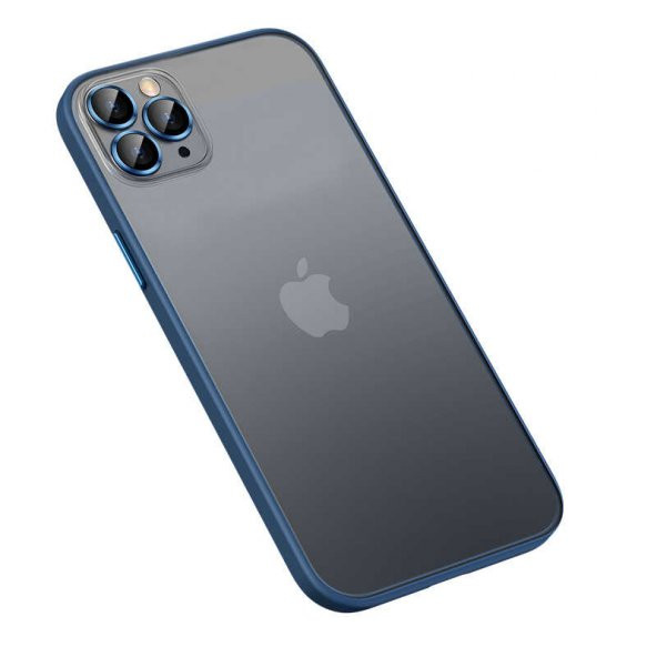 iPhone 12 Pro Max Kılıf Retro Kamera Lens Korumalı Renkli Lüx Mat Kapak - Resim 2