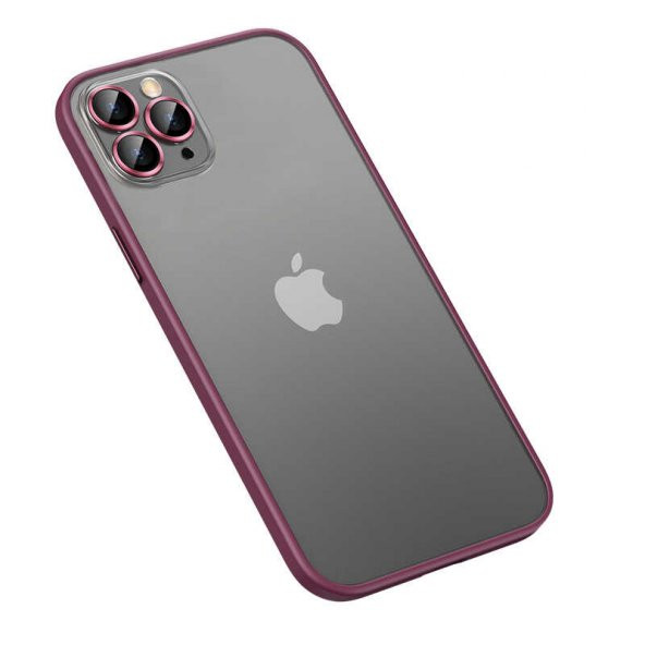 iPhone 12 Pro Max Kılıf Retro Kamera Lens Korumalı Renkli Lüx Mat Kapak - Resim 7